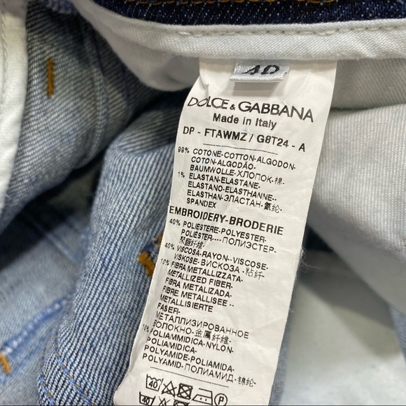 DOLCE & GABBANA Released Hem Flare Jeans High Rise Hippie Boho - Picture 9 of 10